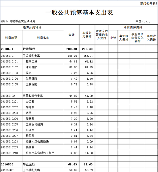 一般公共预算基本支出表01